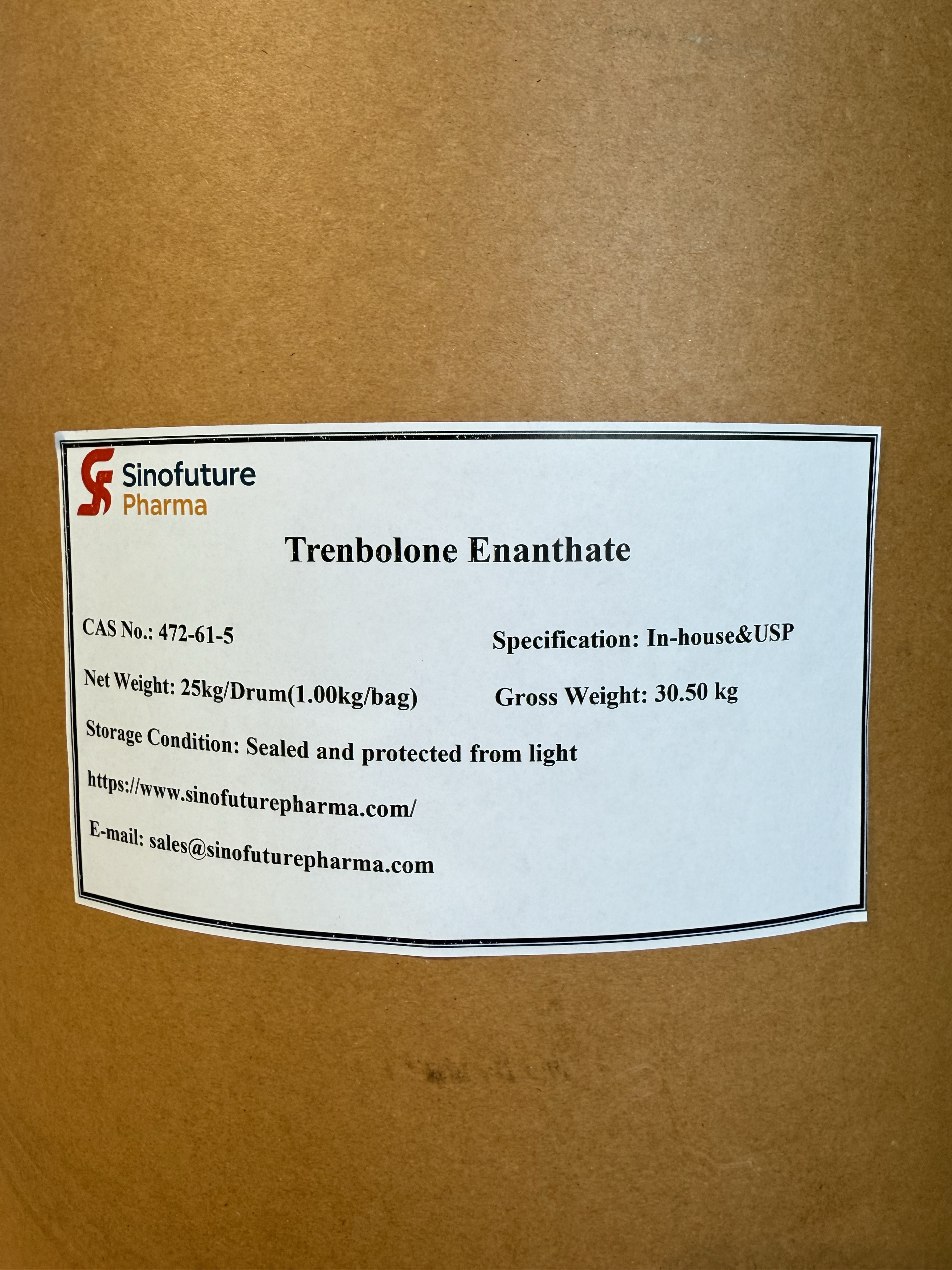 Trenbolone Enanthate CAS No. 10161-35-8 Manufacturer | SINOFUTURE Pharma Maluit Supplier